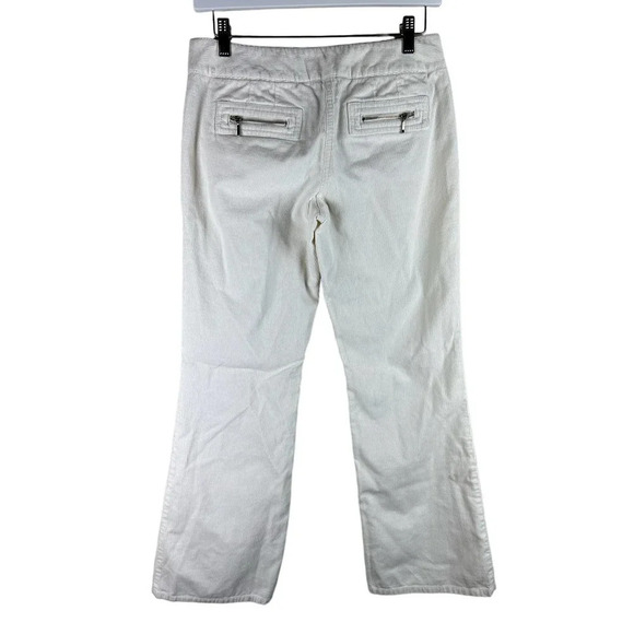 Ann Taylor LOFT White Corduroy Bootcut Wide Leg Pants Women’s Size 2 - Picture 5 of 6